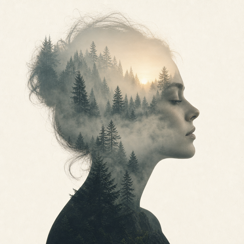 Double Exposure Portrait: Example 1
