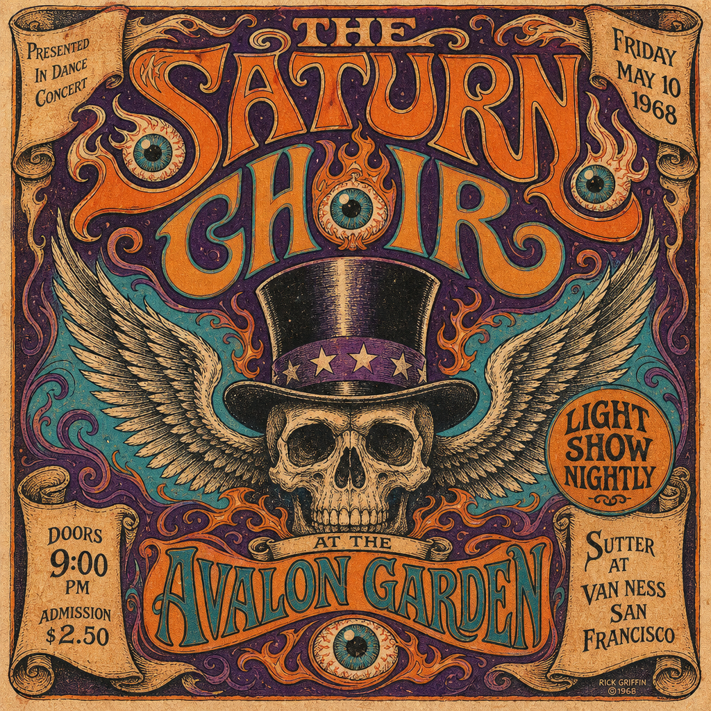 Vintage Tour Poster Prompts (60s/70s Rock): Example 1
