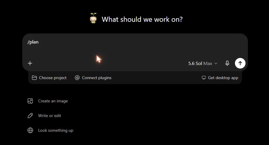 ChatGPT Work in Plan mode, showing the step-by-step plan it proposes for a task before starting, with an approve or edit option